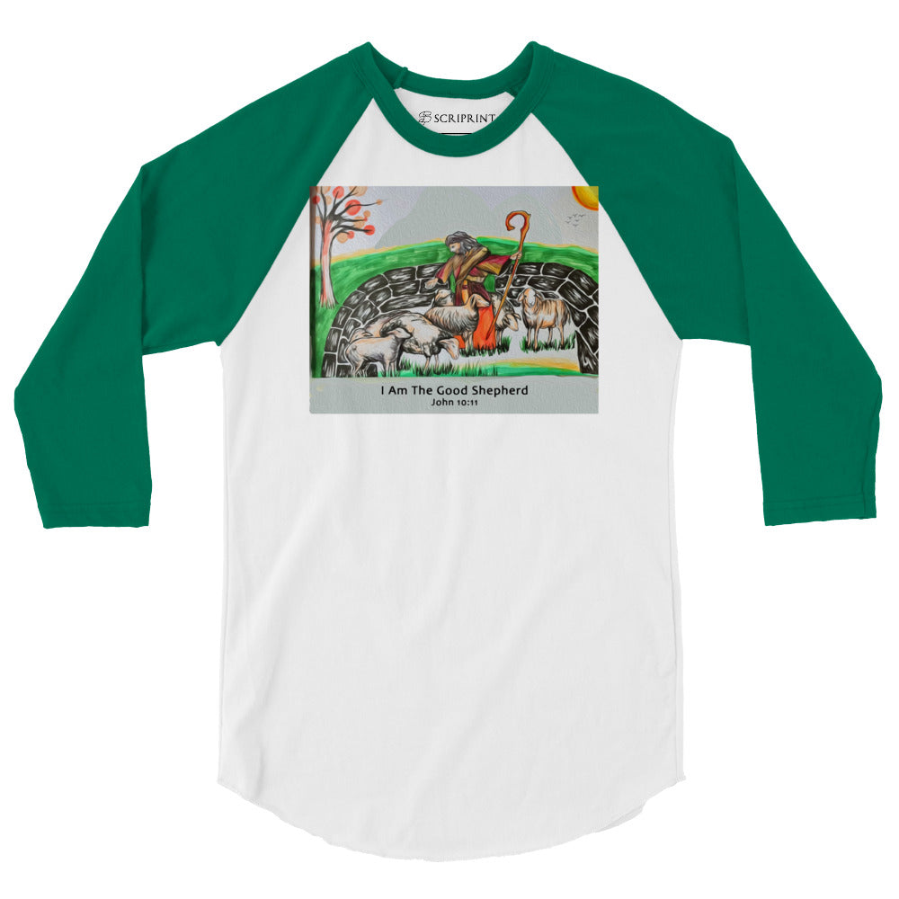 Good Shepherd Men's 3/4 Sleeve Raglan Shirt