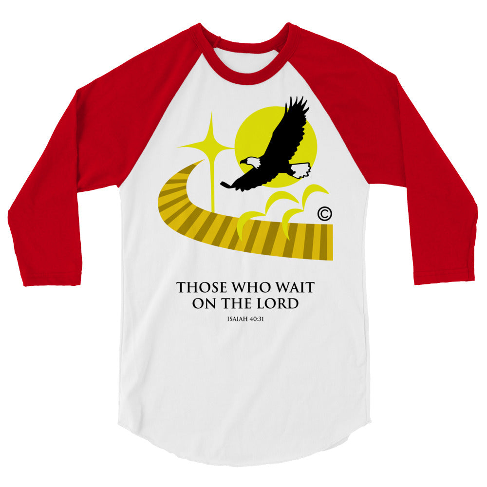 Those Who Wait on the Lord Men's 3/4 Sleeve Raglan Shirt