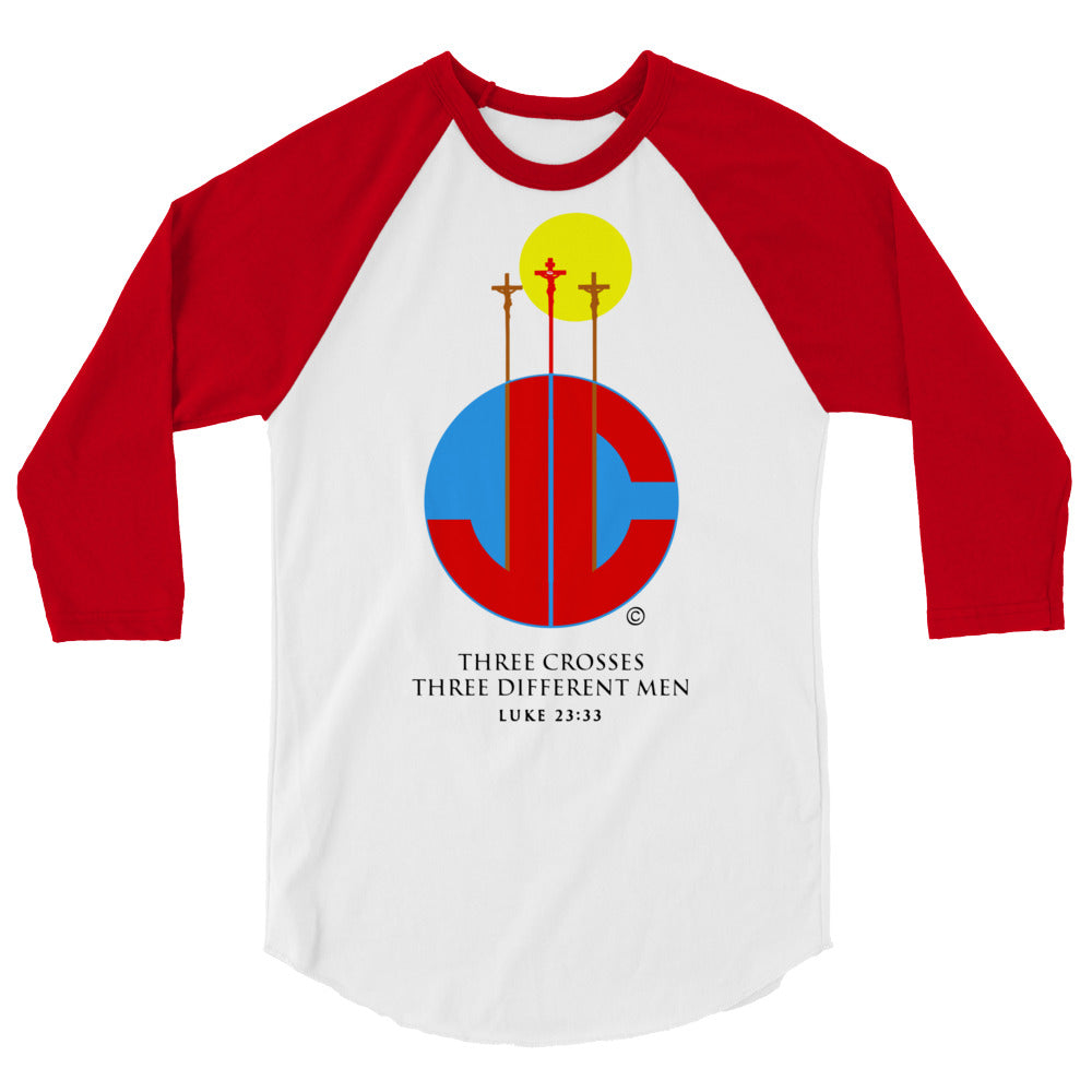Three Crosses 3/4 Sleeve RaglanSshirt