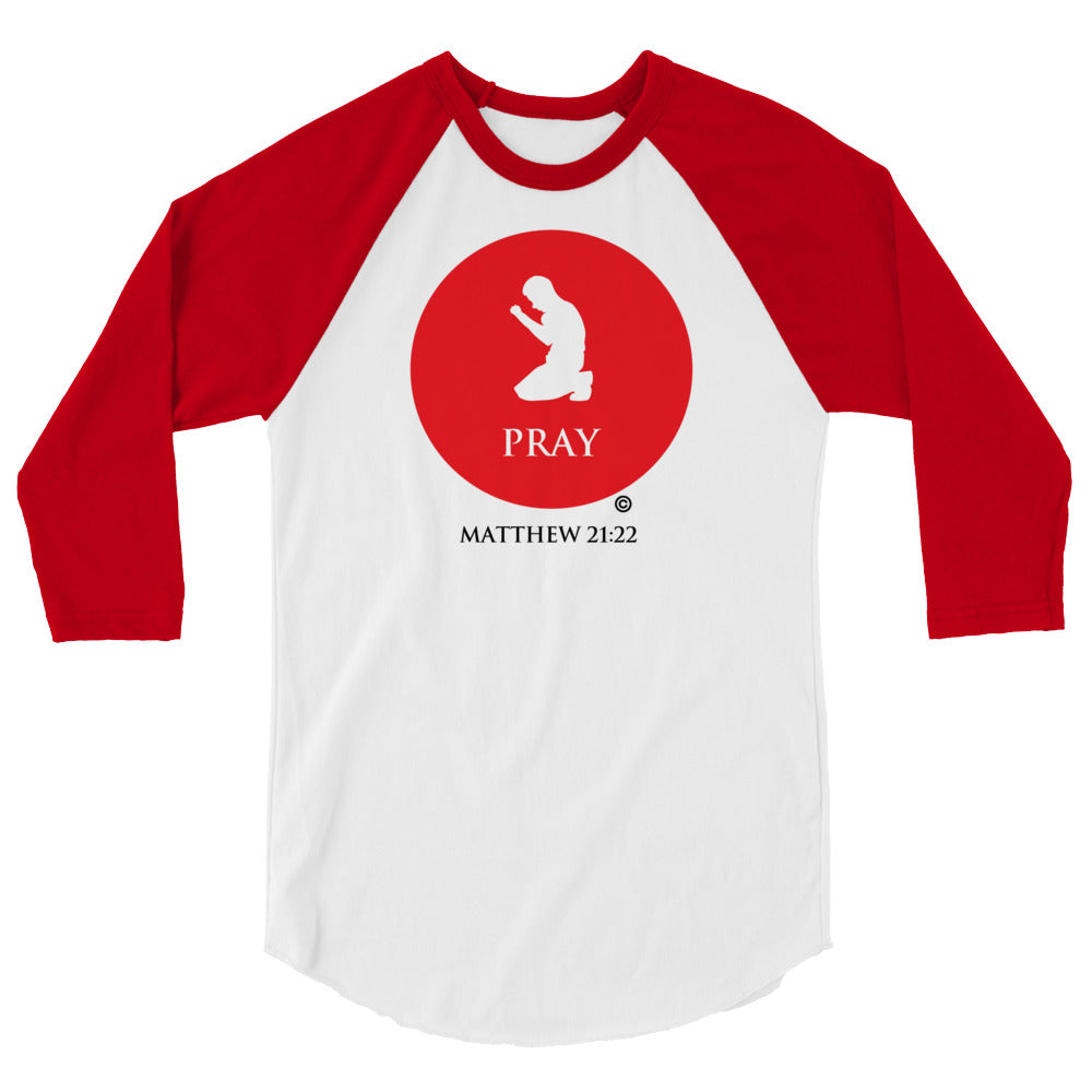 Pray Men's 3/4 Sleeve Raglan Shirt