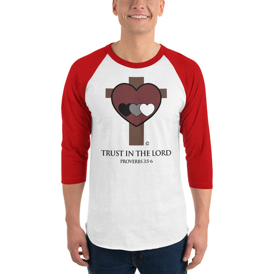 Trust in the Lord Men's 3/4 Sleeve Raglan Shirt