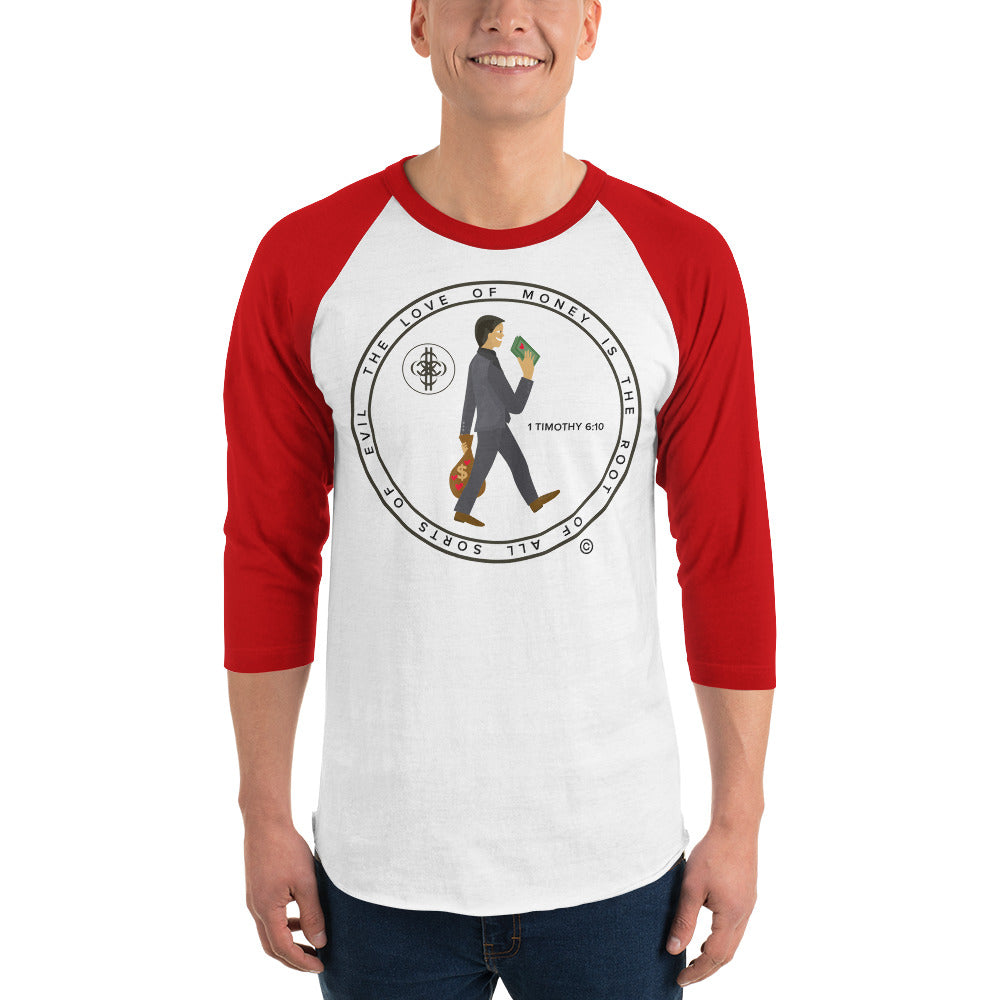 Love of Money Men's 3/4 Sleeve Raglan Shirt