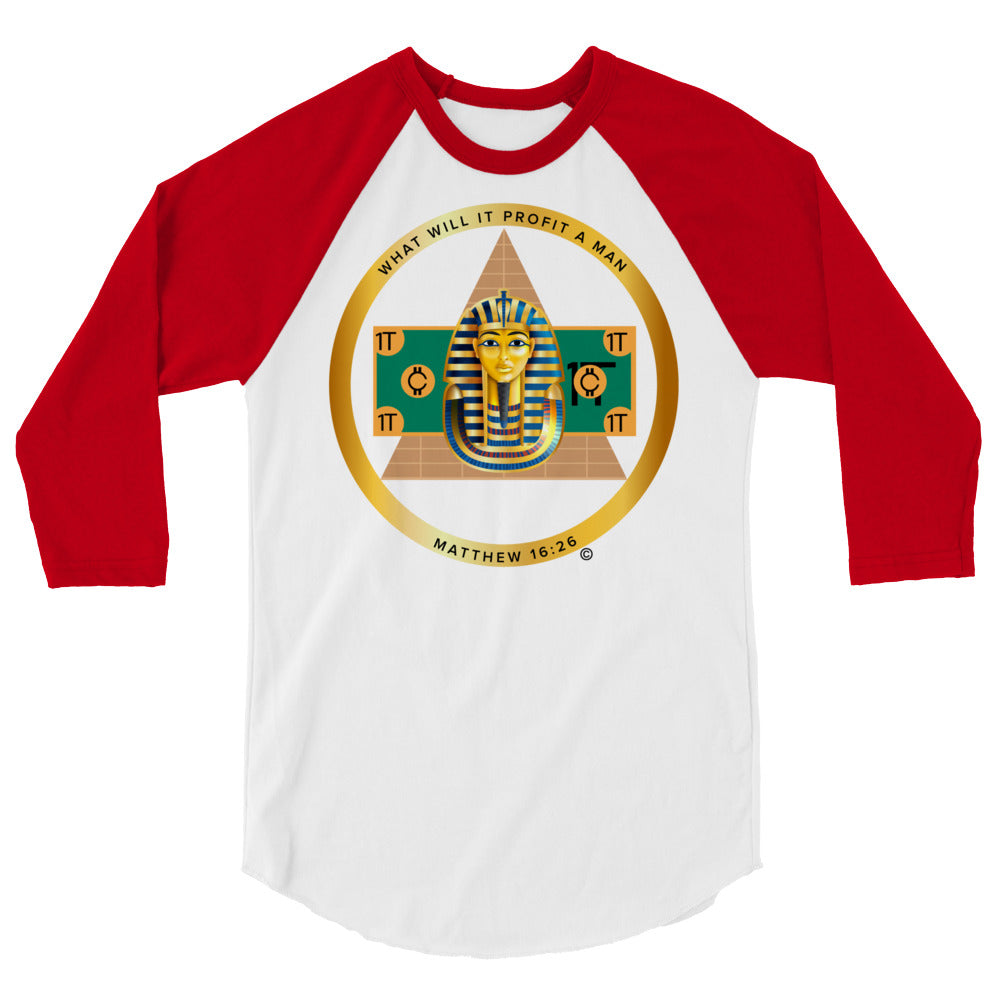 Matthew 16:26 Men's 3/4 Sleeve Raglan Shirt