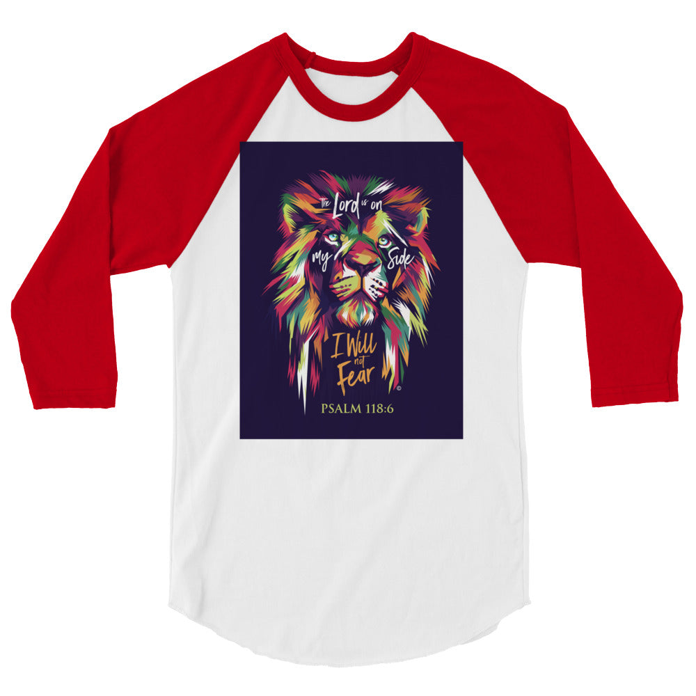 I Will Not Fear Men's 3/4 Sleeve Raglan Shirt