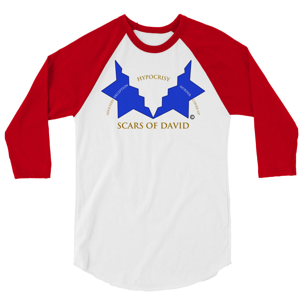 Scars of David Men's 3/4 Sleeve Raglan Shirt