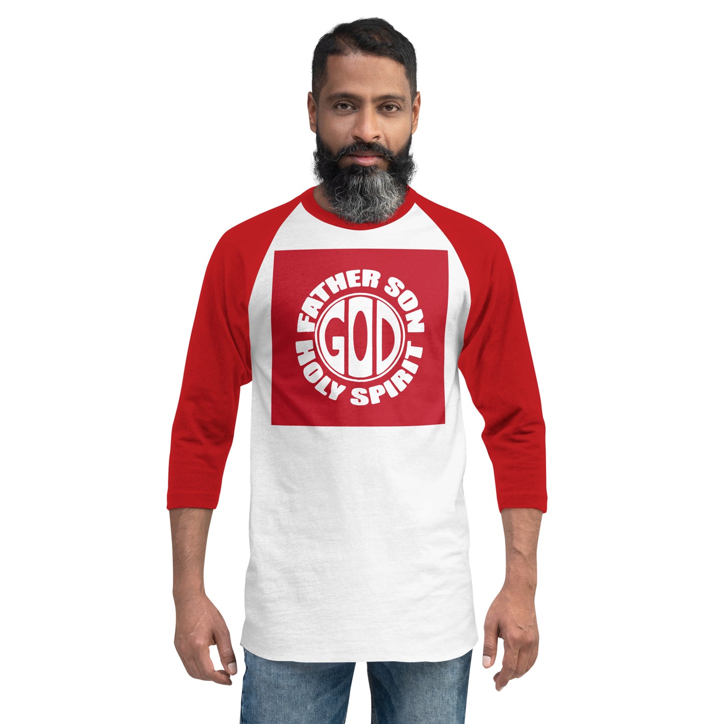 God Men's 3/4 Sleeve Raglan Shirt