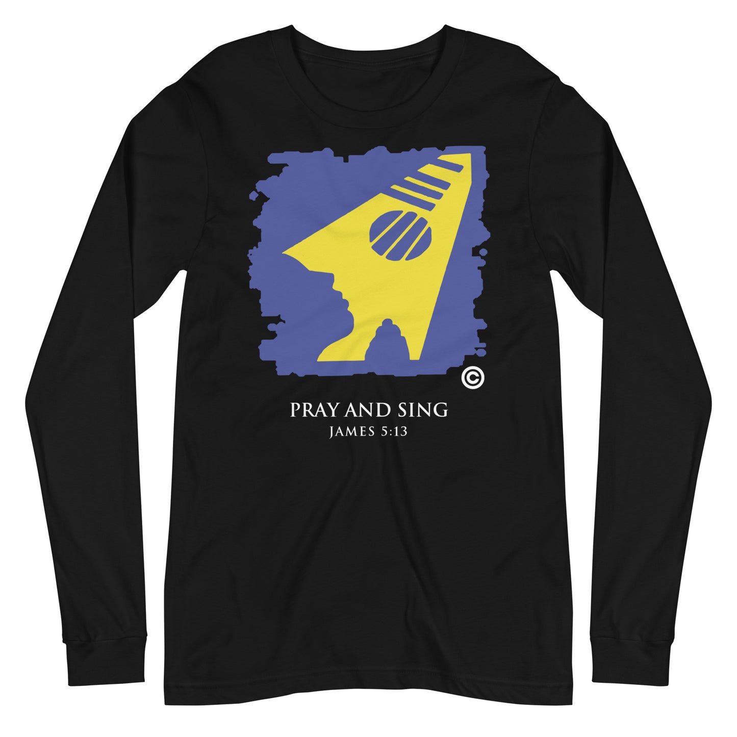 Pray and Sing Dark-Colored Women Long Sleeve Tee