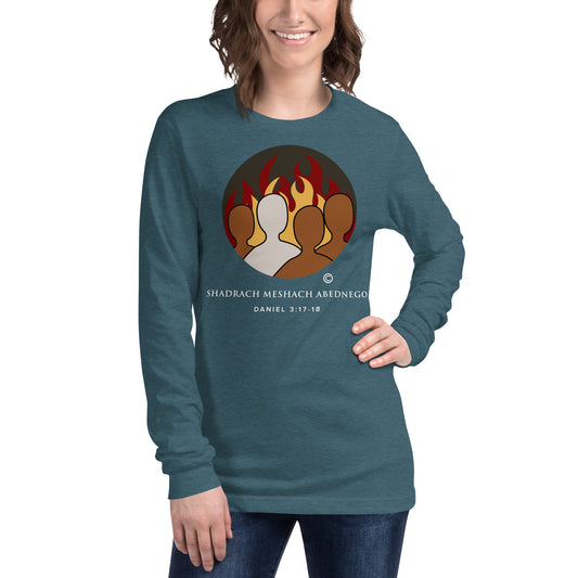 Daniel 3:17-18 Dark-Colored Women Long Sleeve Tee