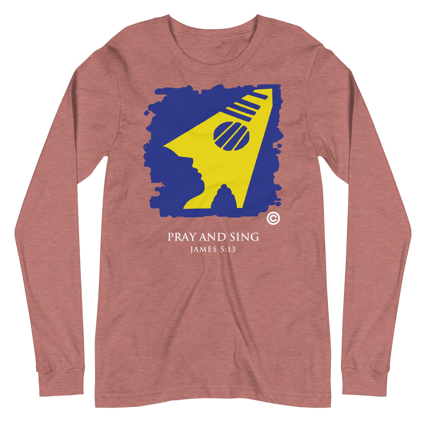 Pray and Sing Dark-Colored Women Long Sleeve Tee