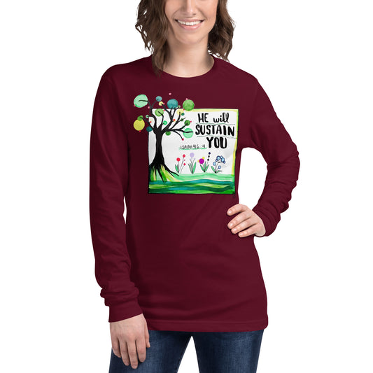 He Will Sustain You Women's Long Sleeve Tee