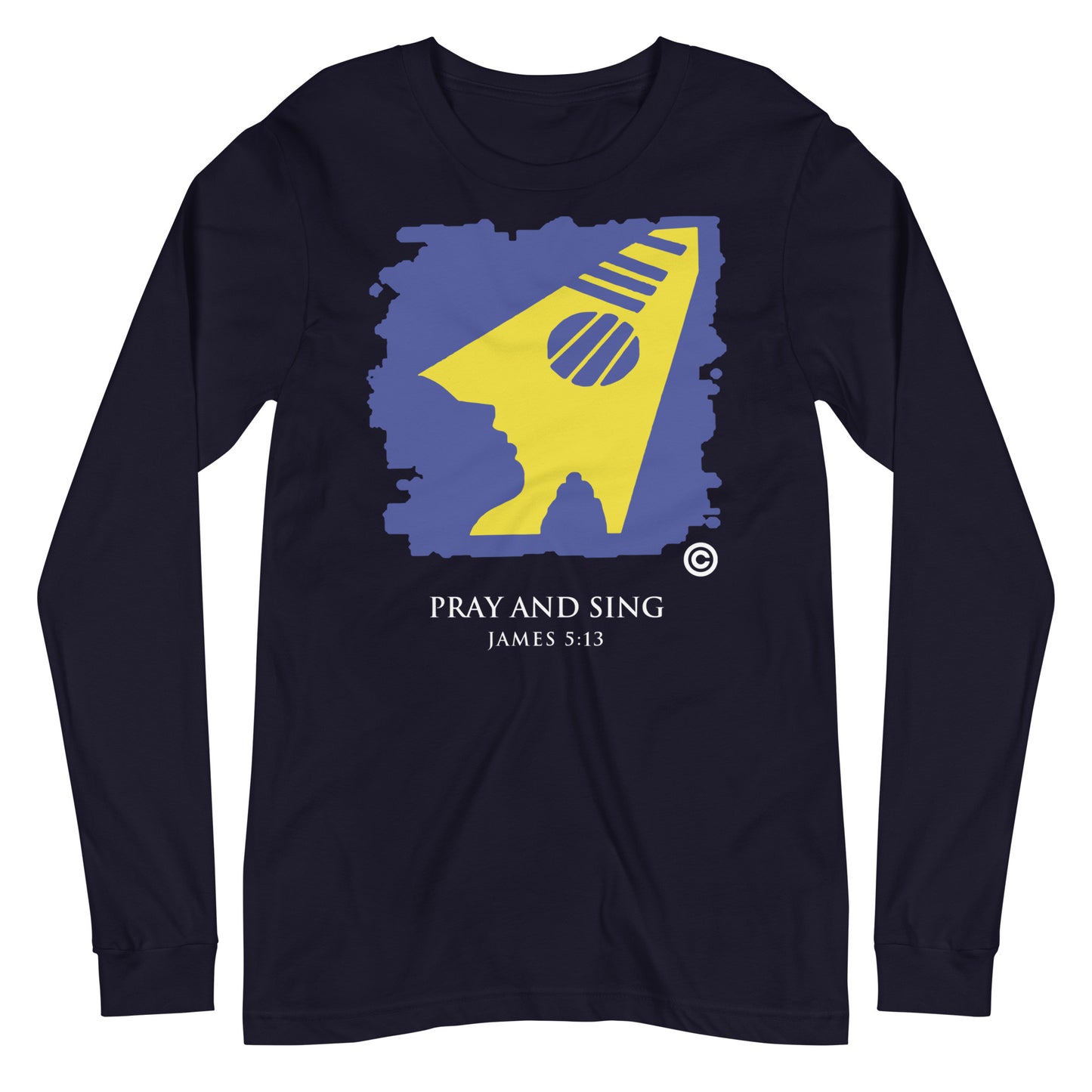 Pray and Sing Dark-Colored Women Long Sleeve Tee