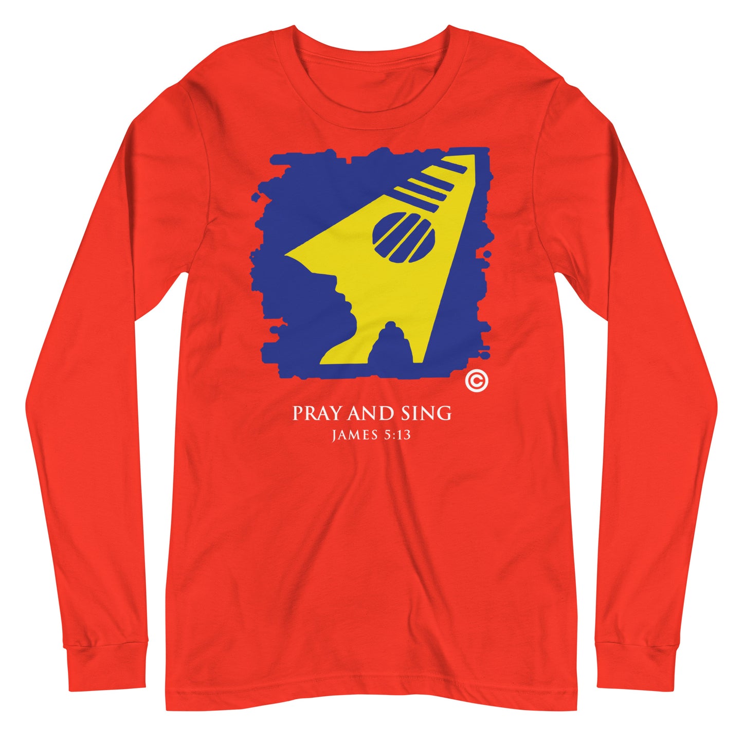 Pray and Sing Dark-Colored Women Long Sleeve Tee