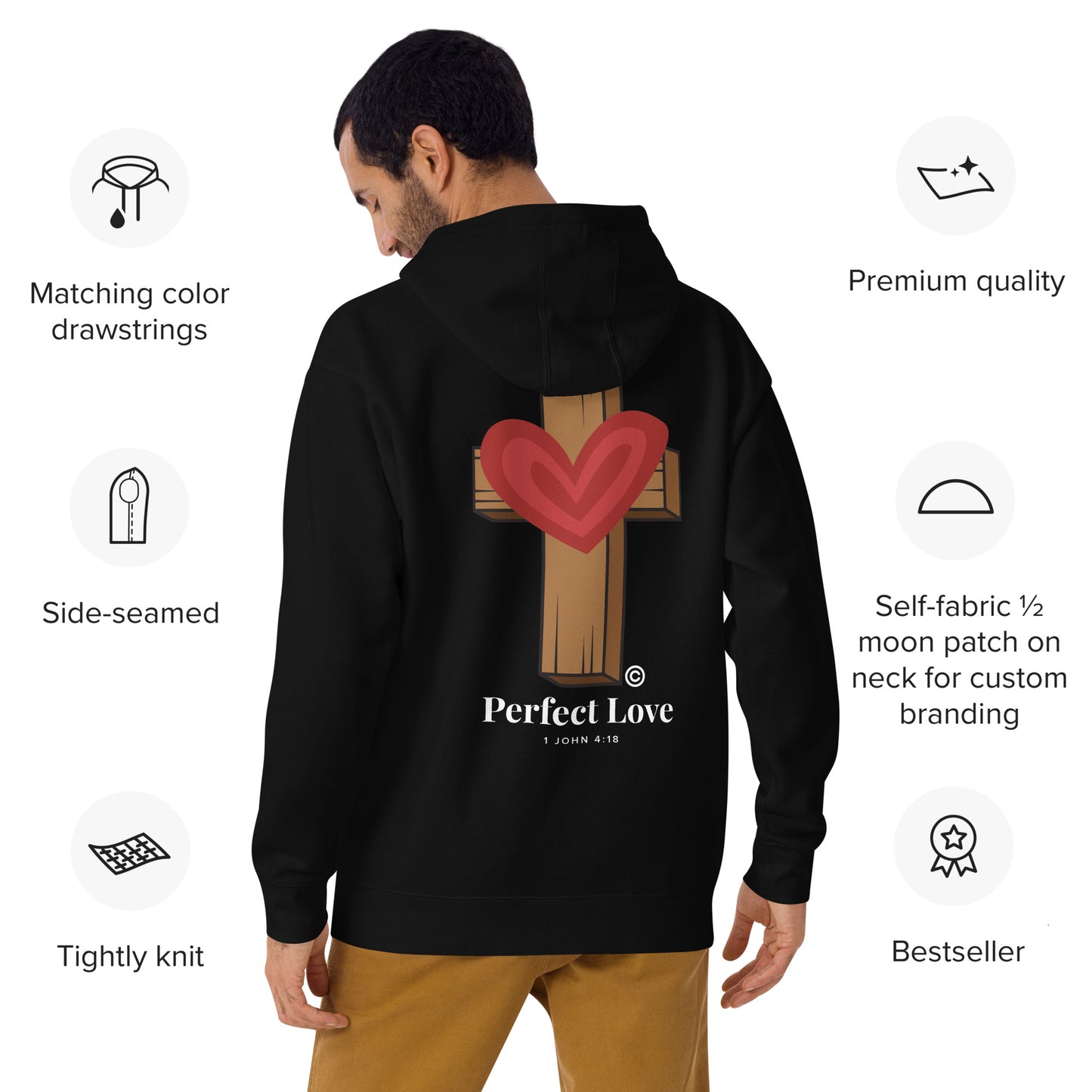 Perfect Love Dark-Colored Unisex Hoodie