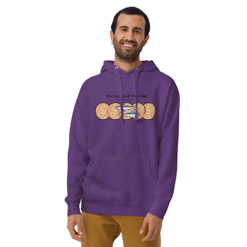 Five Loaves & Two Fish Dark-Colored Unisex Hoodie