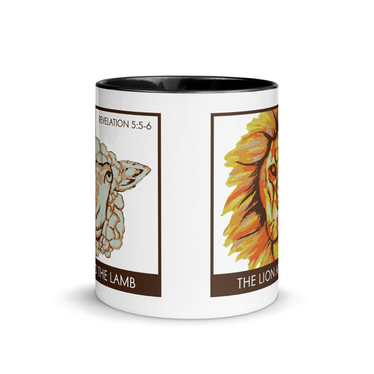 The Lion and the Lamb Mug with Color Inside