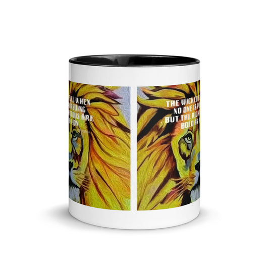 Bold as a Lion Mug with Color Inside