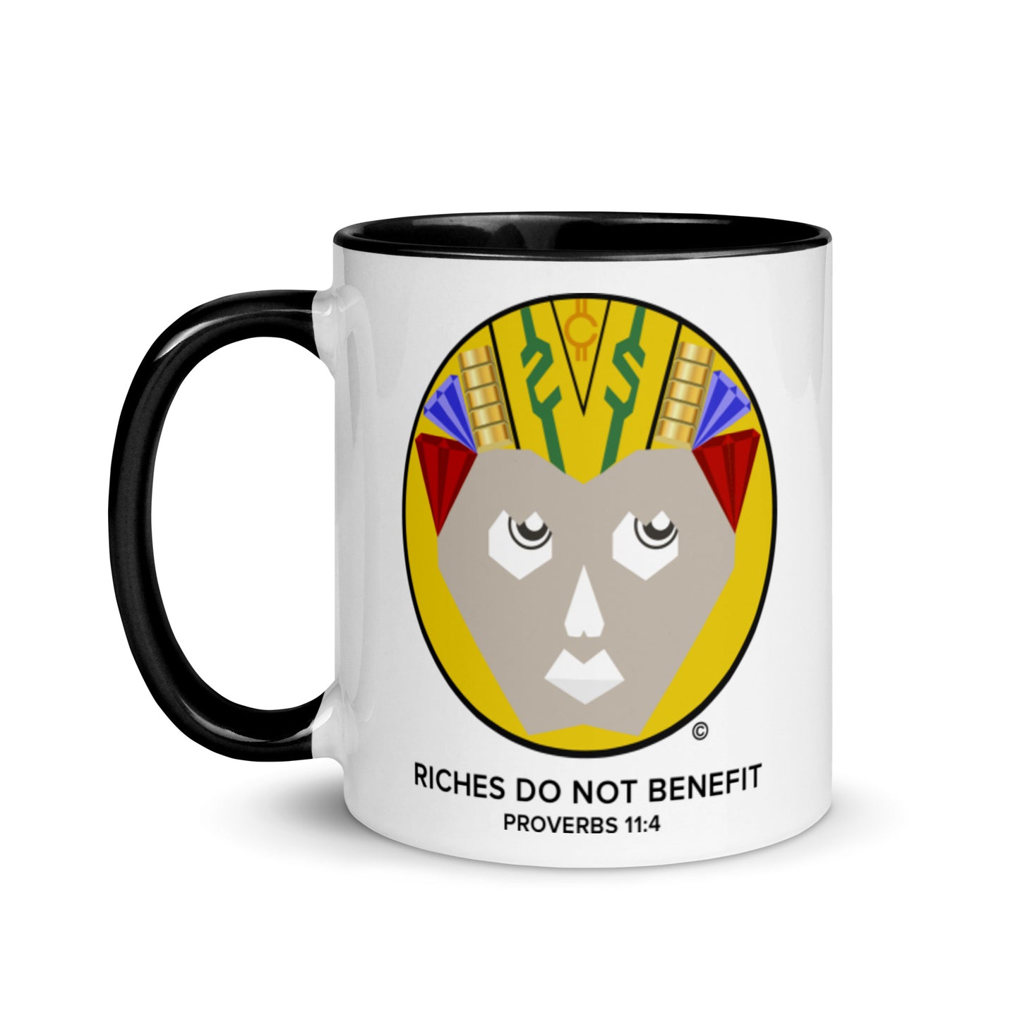 Riches Do Not Benefit Mug with Color Inside