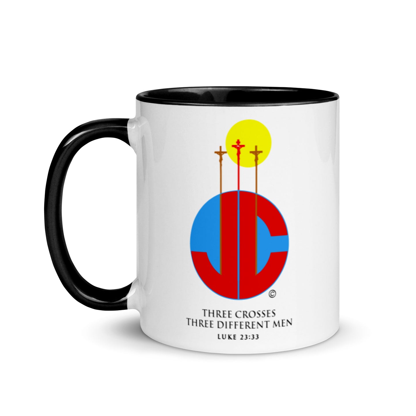 Three Crosses Mug with Color Inside