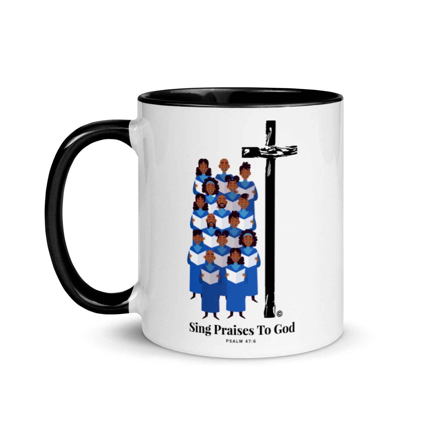 Sing Praises to God Mug with Color Inside