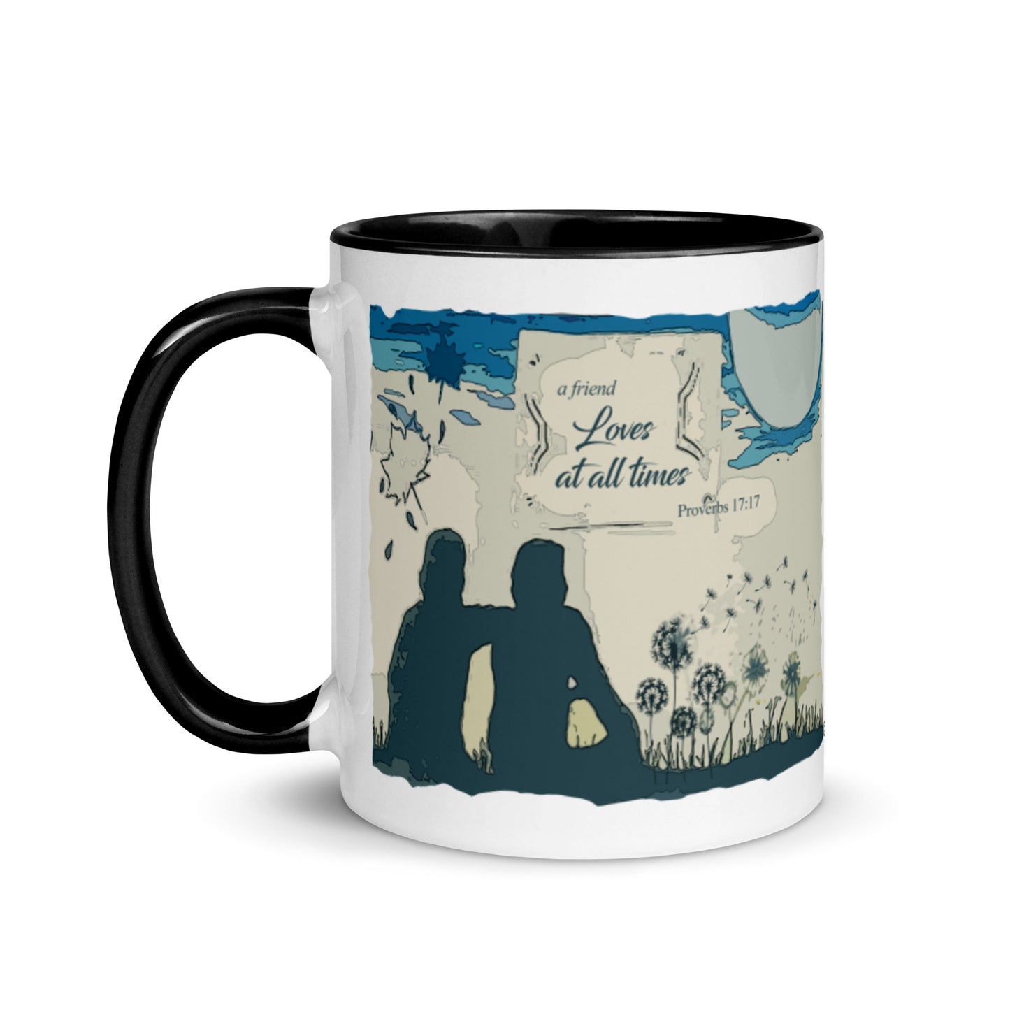 A Friend Loves at All Times Mug with Color Inside