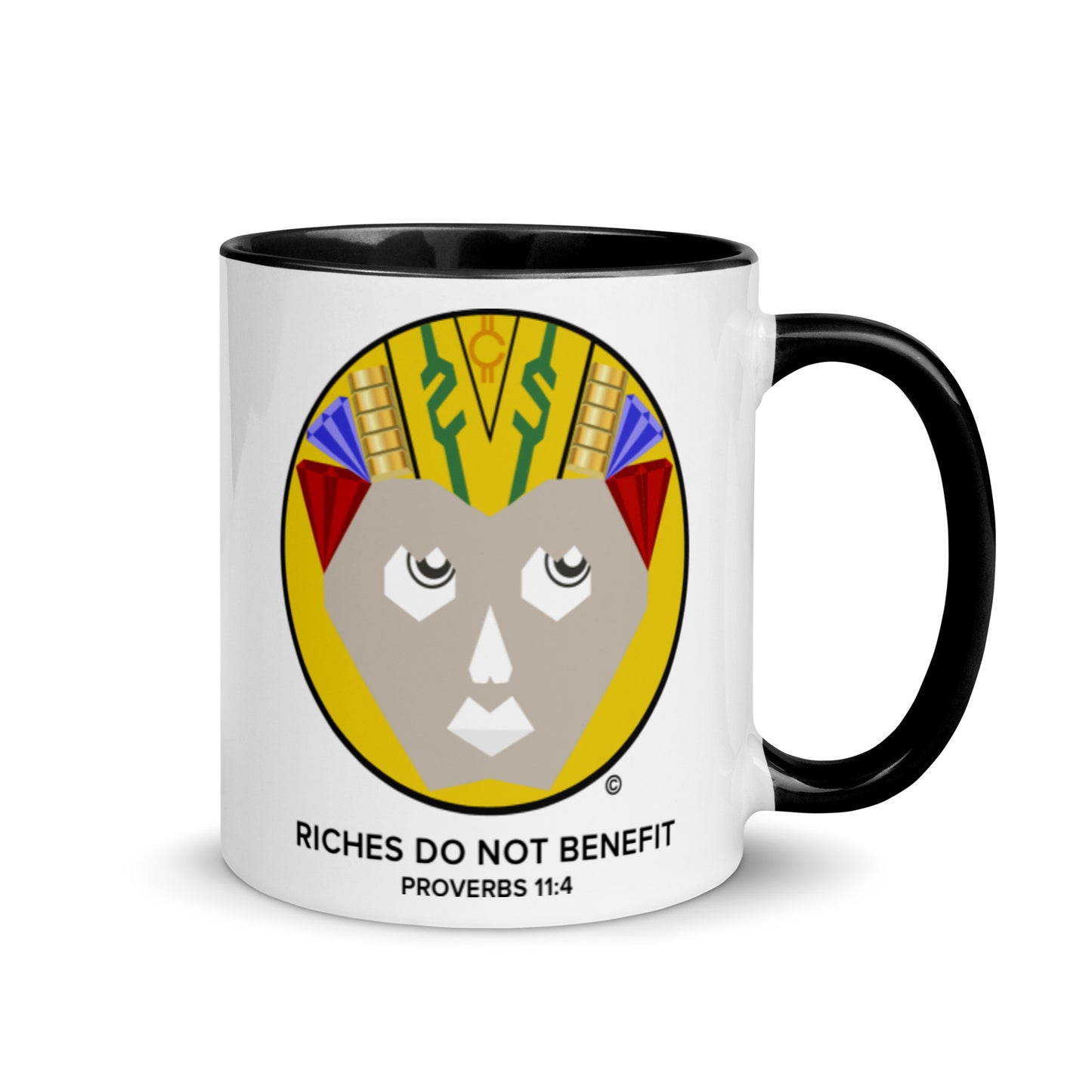 Riches Do Not Benefit Mug with Color Inside