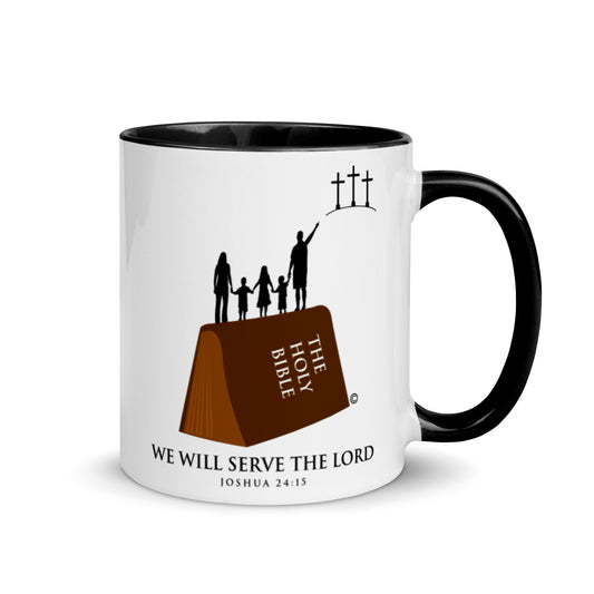We Will Serve the Lord Mug with Color Inside