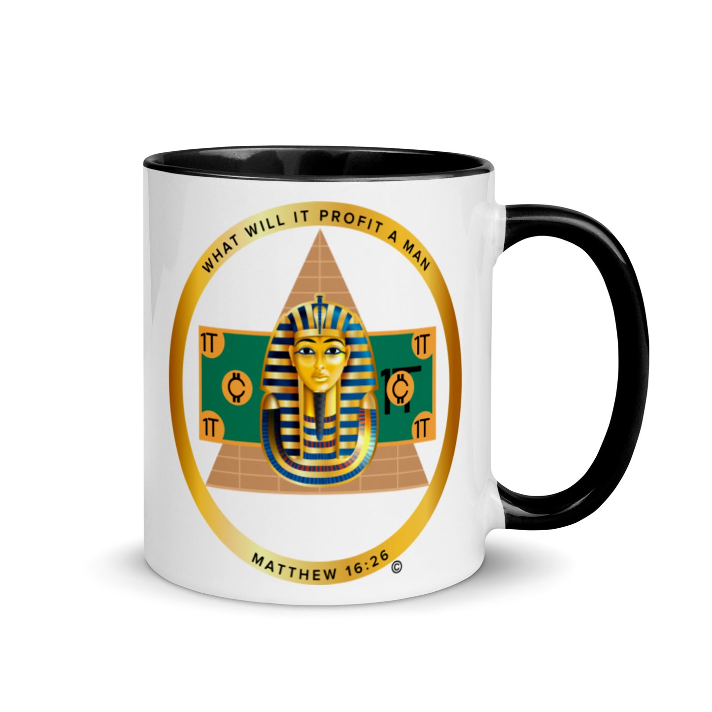 Matthew 16:26 Mug with Color Inside