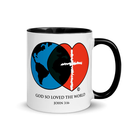 John 3:16 Mug with Color Inside