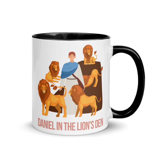 Daniel in the Lion's Den Mug with Color Inside