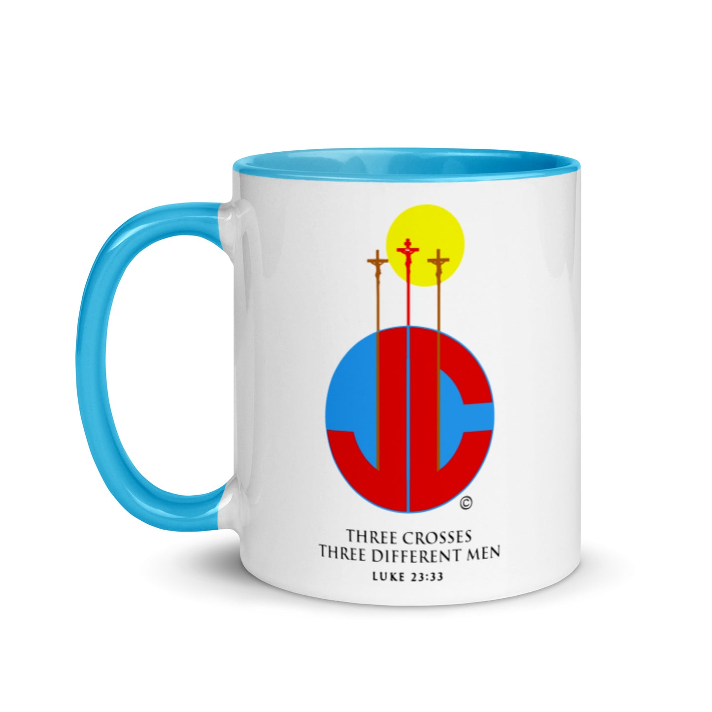 Three Crosses Mug with Color Inside