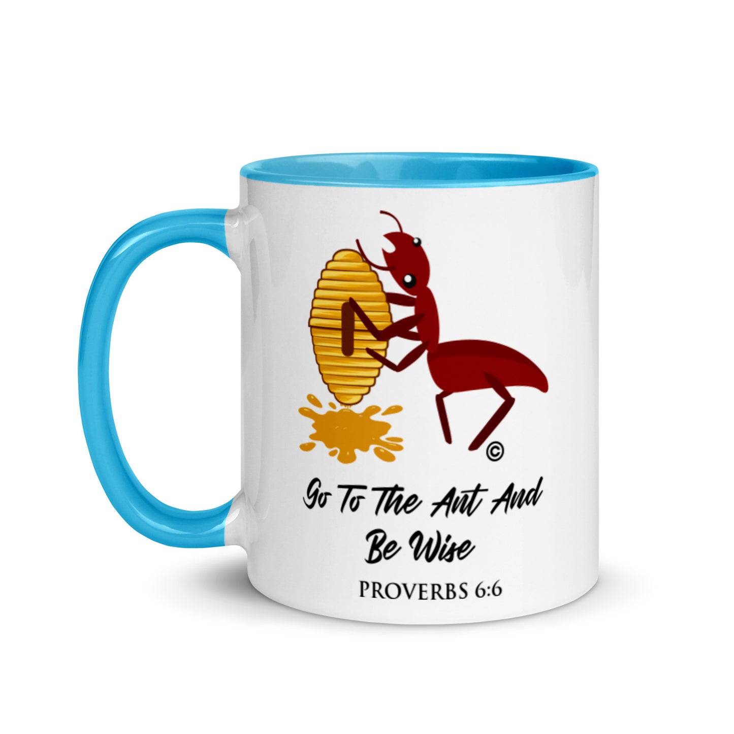 Proverbs 6:6 Mug with Color Inside