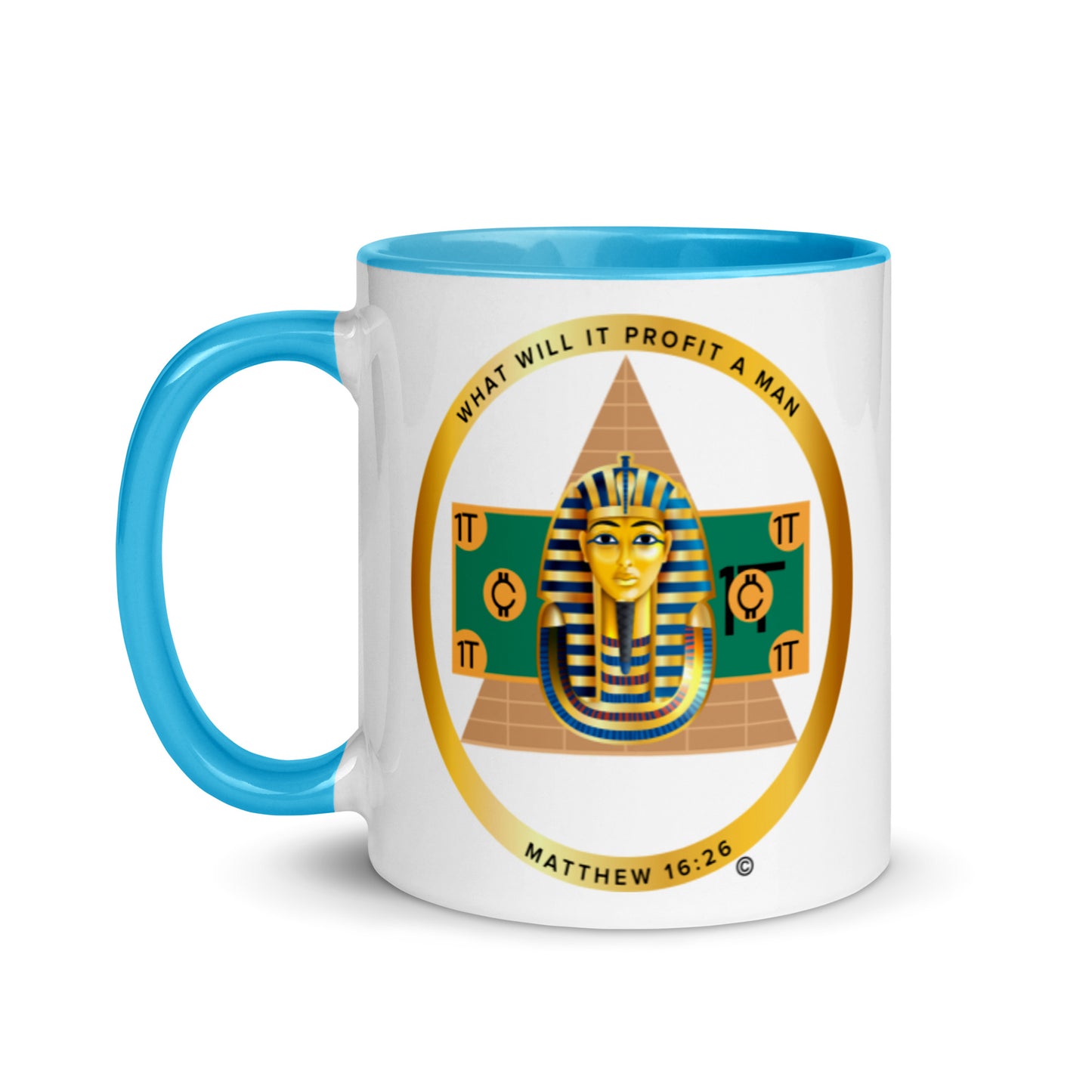 Matthew 16:26 Mug with Color Inside