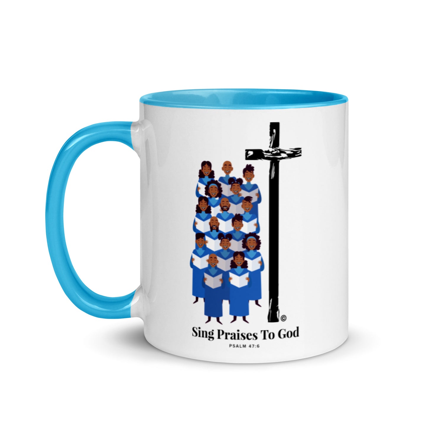 Sing Praises to God Mug with Color Inside