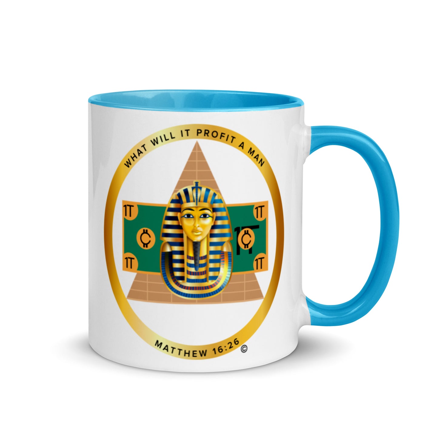 Matthew 16:26 Mug with Color Inside