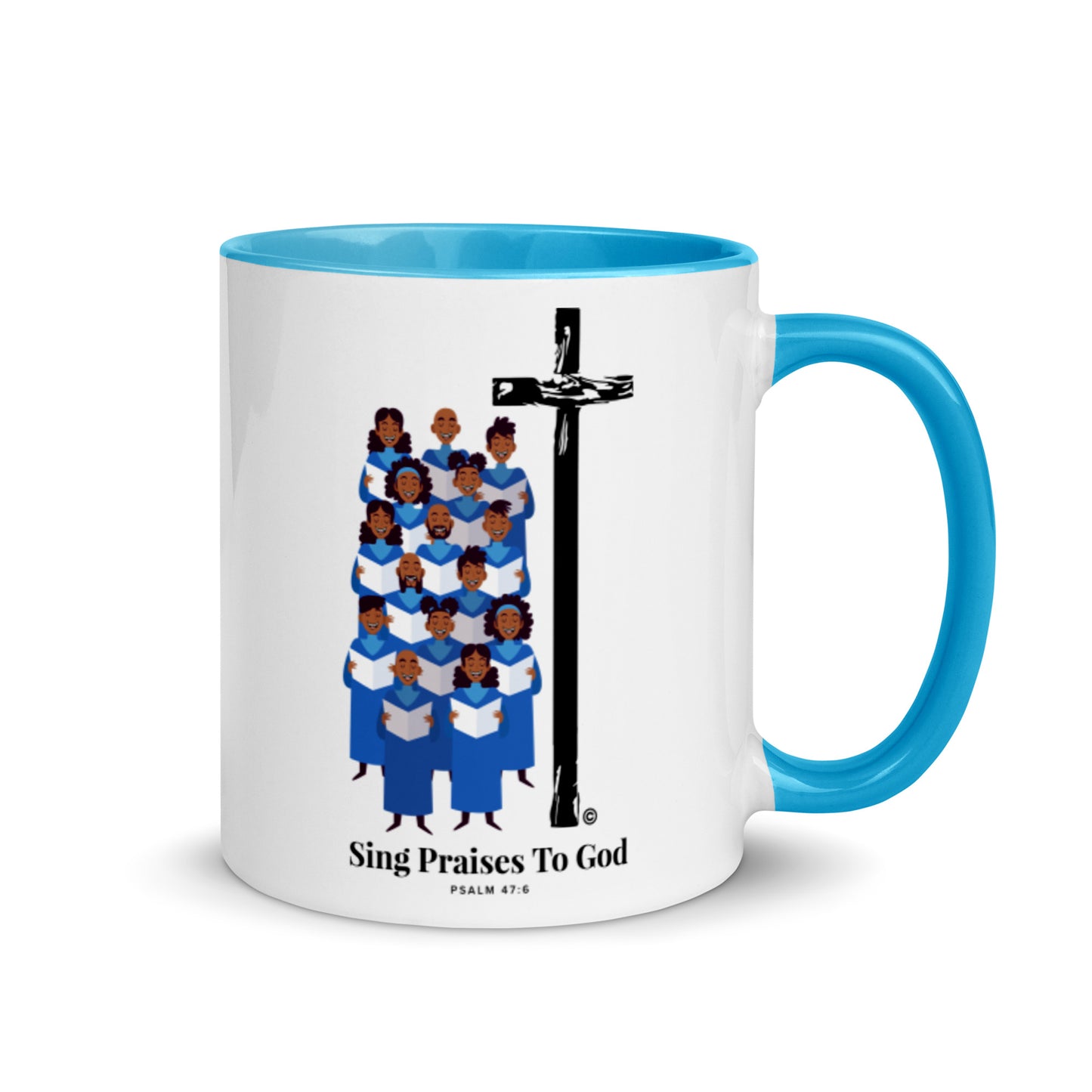 Sing Praises to God Mug with Color Inside