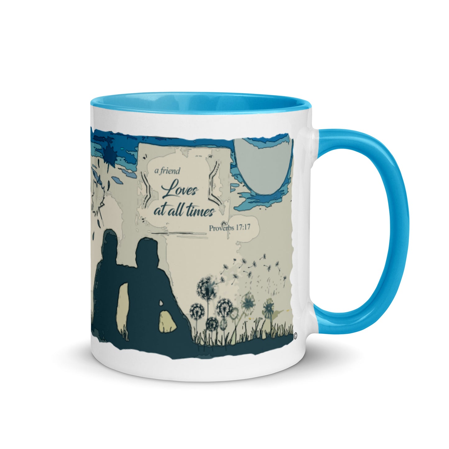 A Friend Loves at All Times Mug with Color Inside