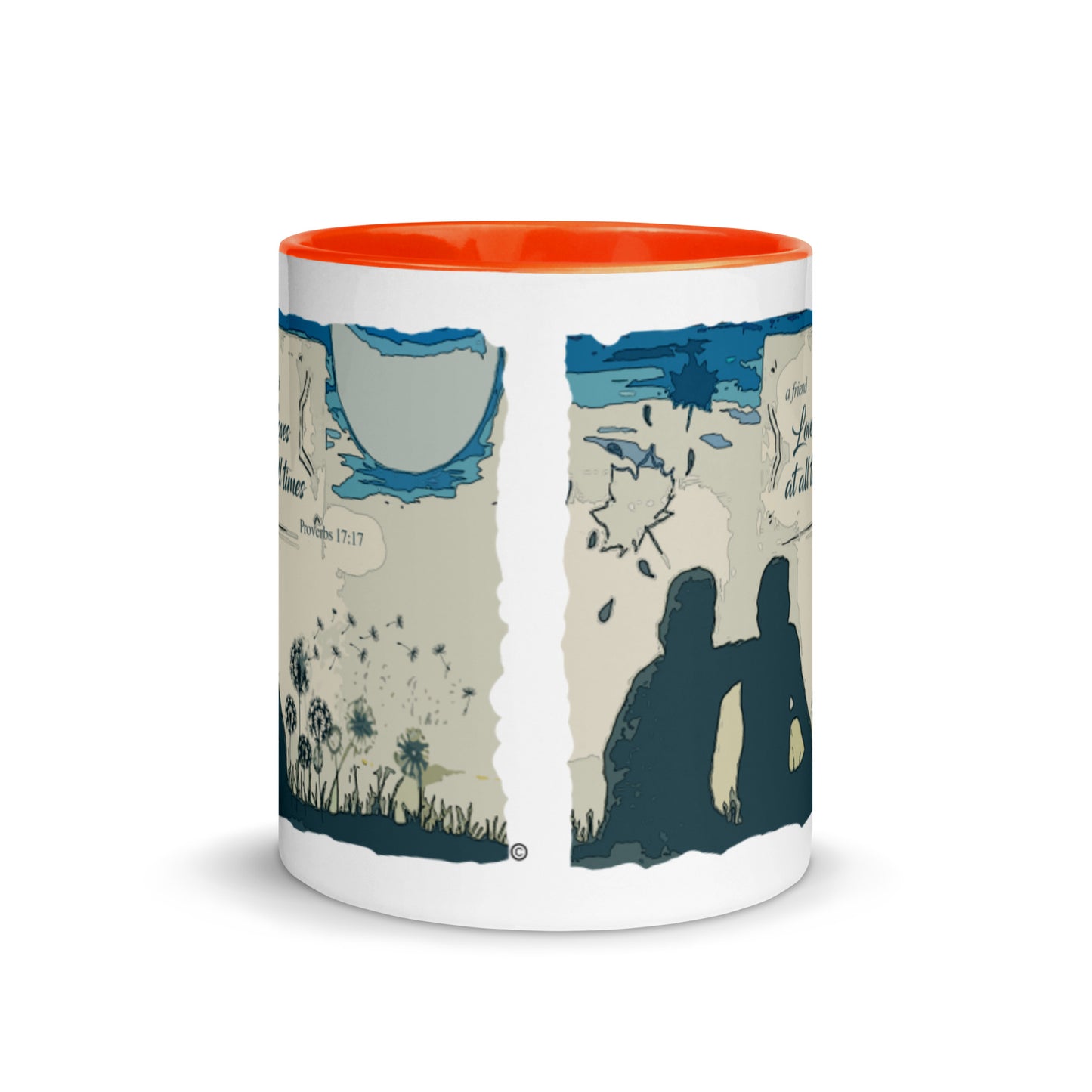 A Friend Loves at All Times Mug with Color Inside