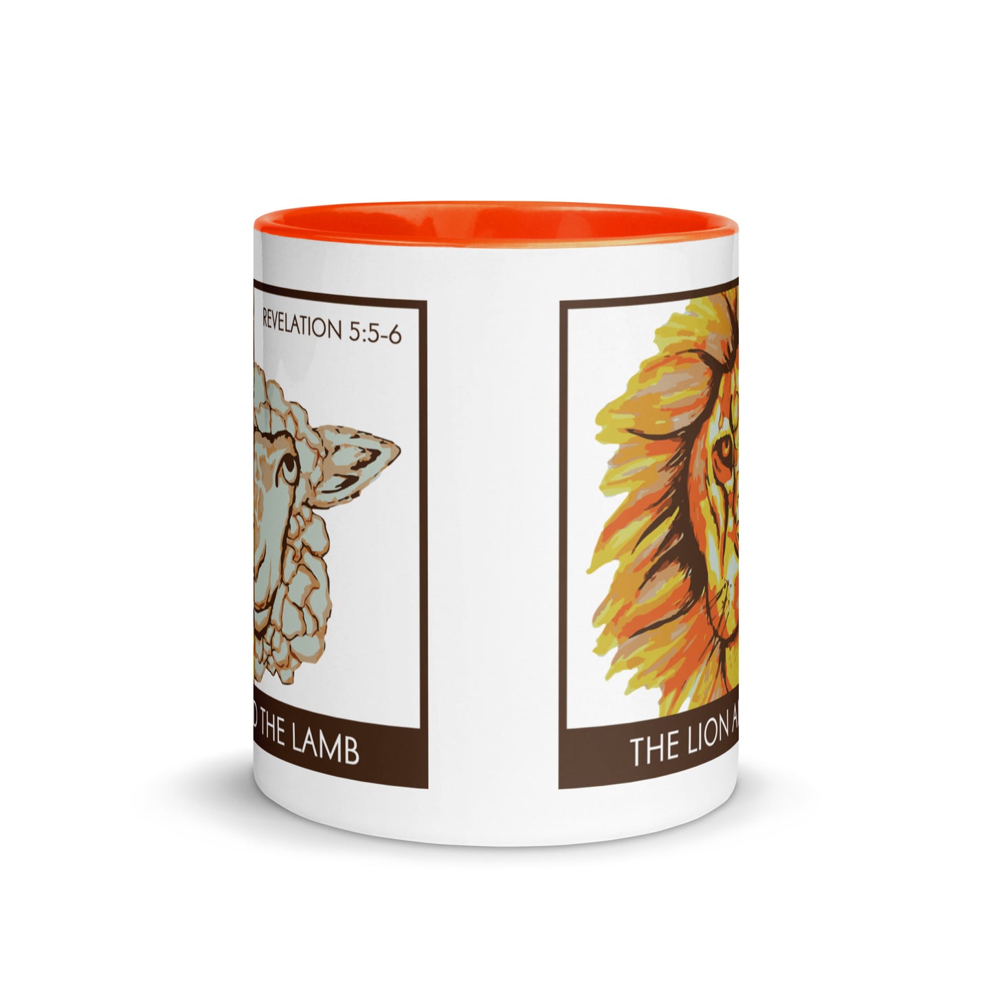 The Lion and the Lamb Mug with Color Inside