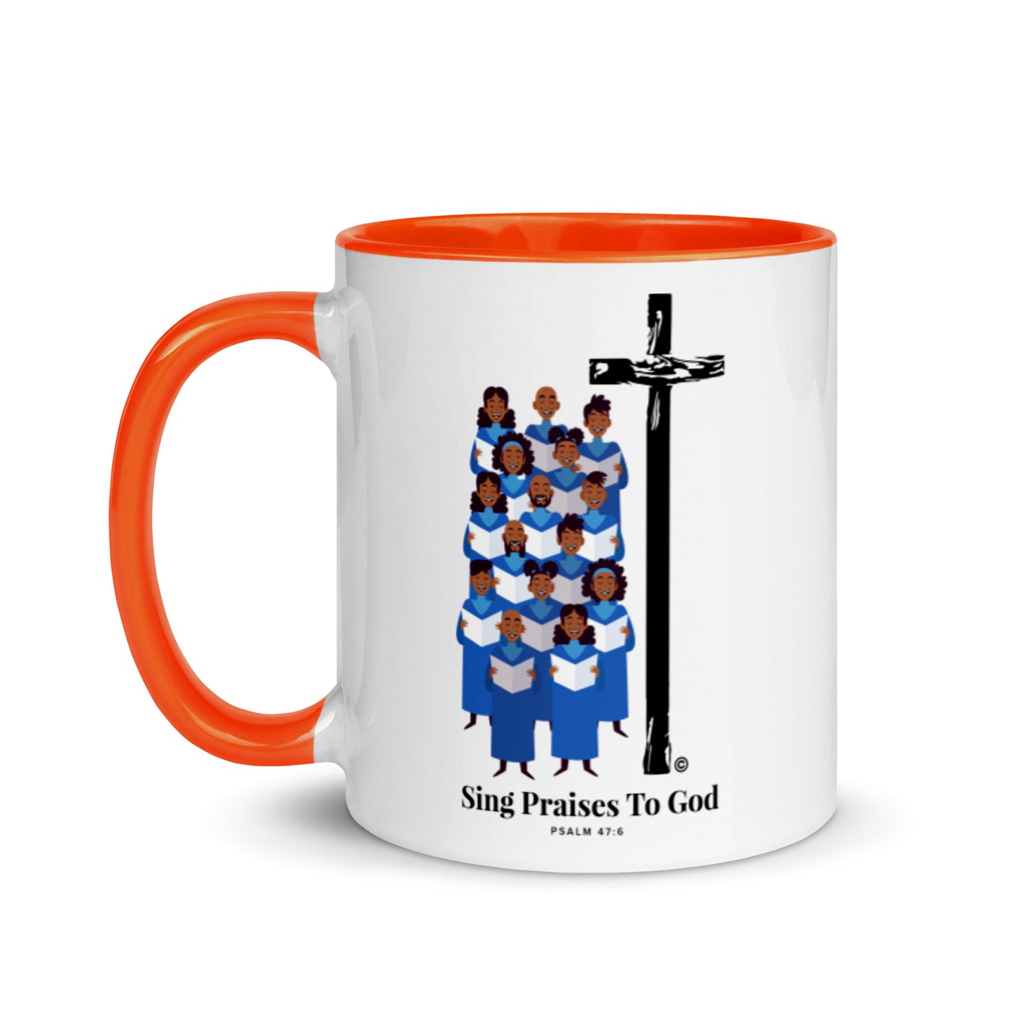 Sing Praises to God Mug with Color Inside