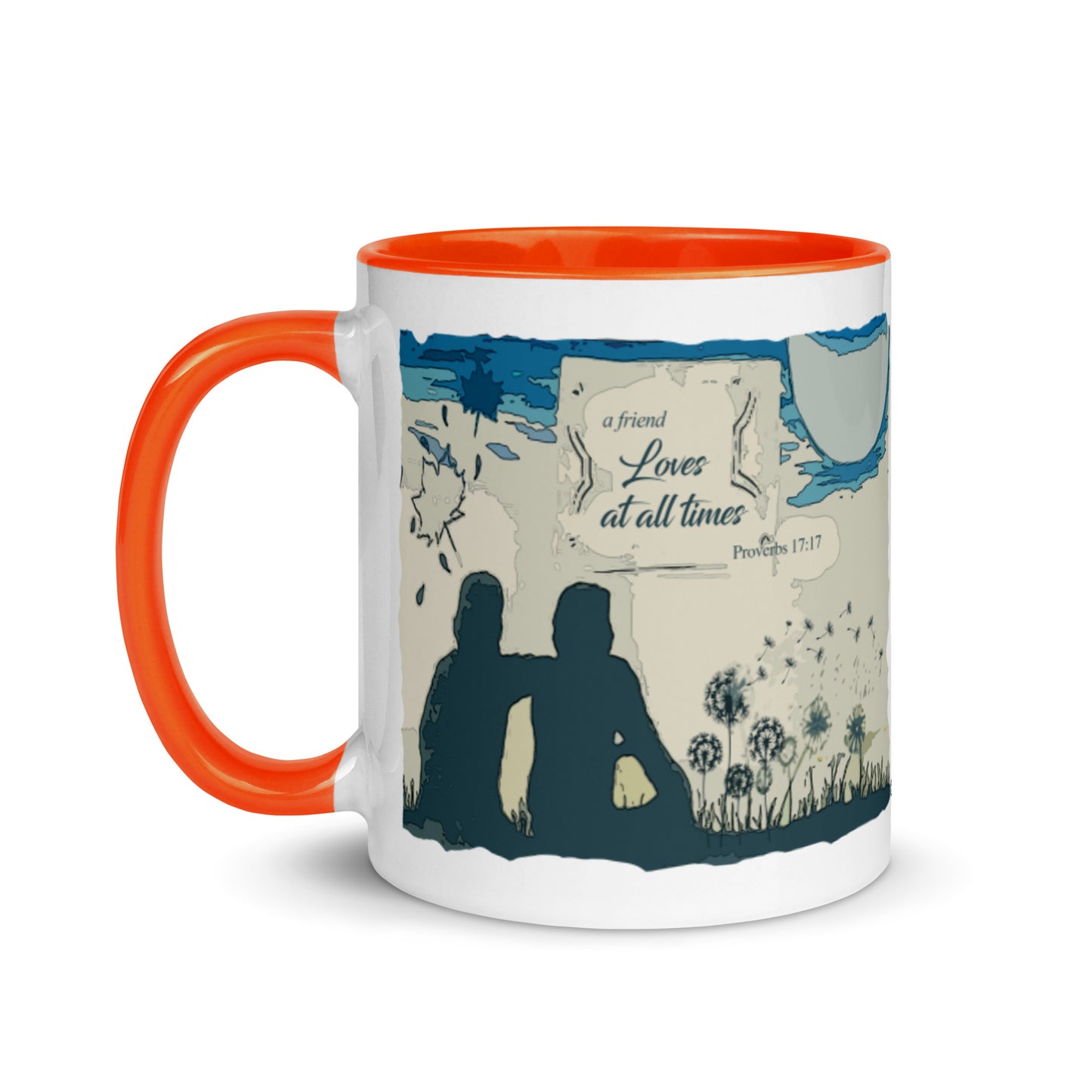 A Friend Loves at All Times Mug with Color Inside