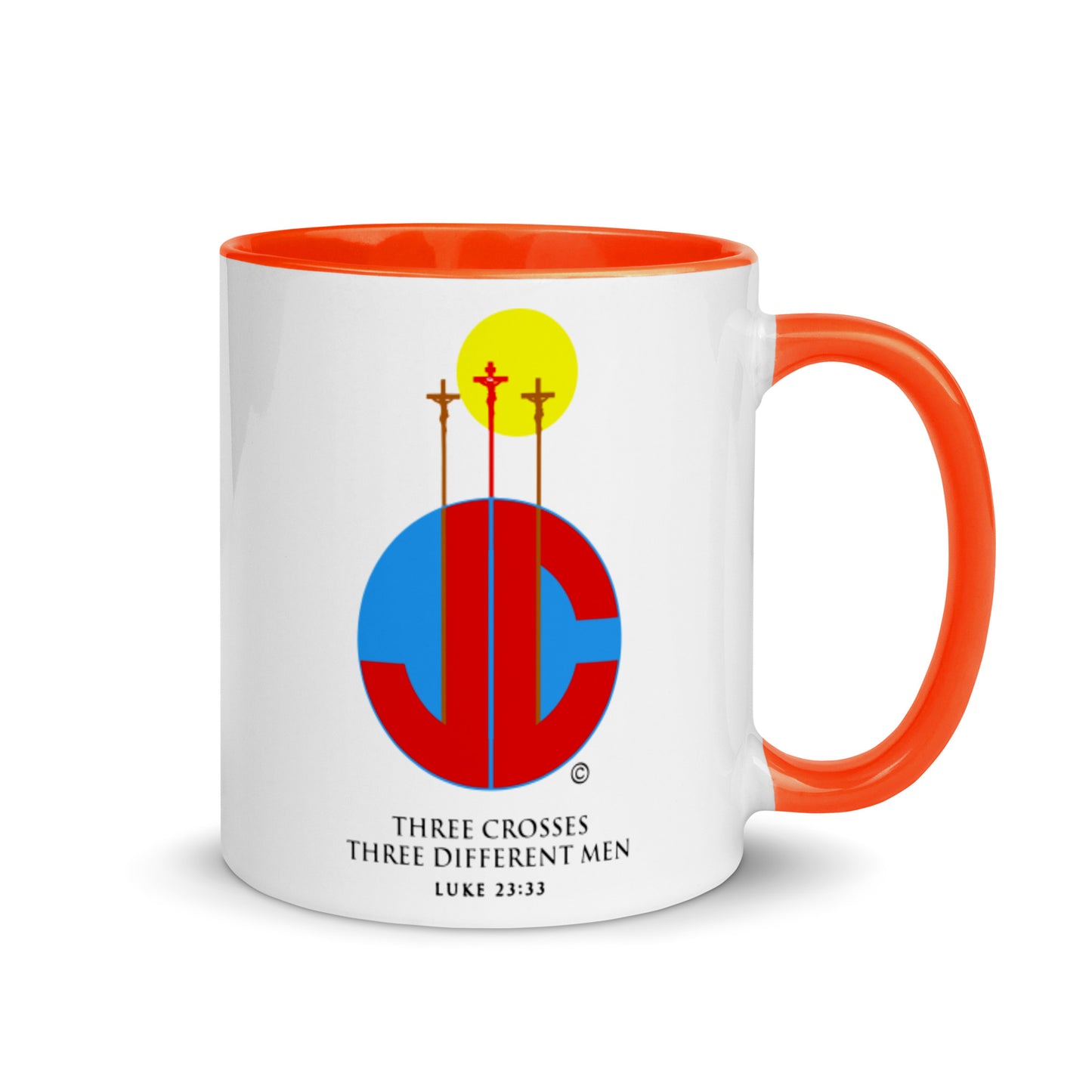 Three Crosses Mug with Color Inside