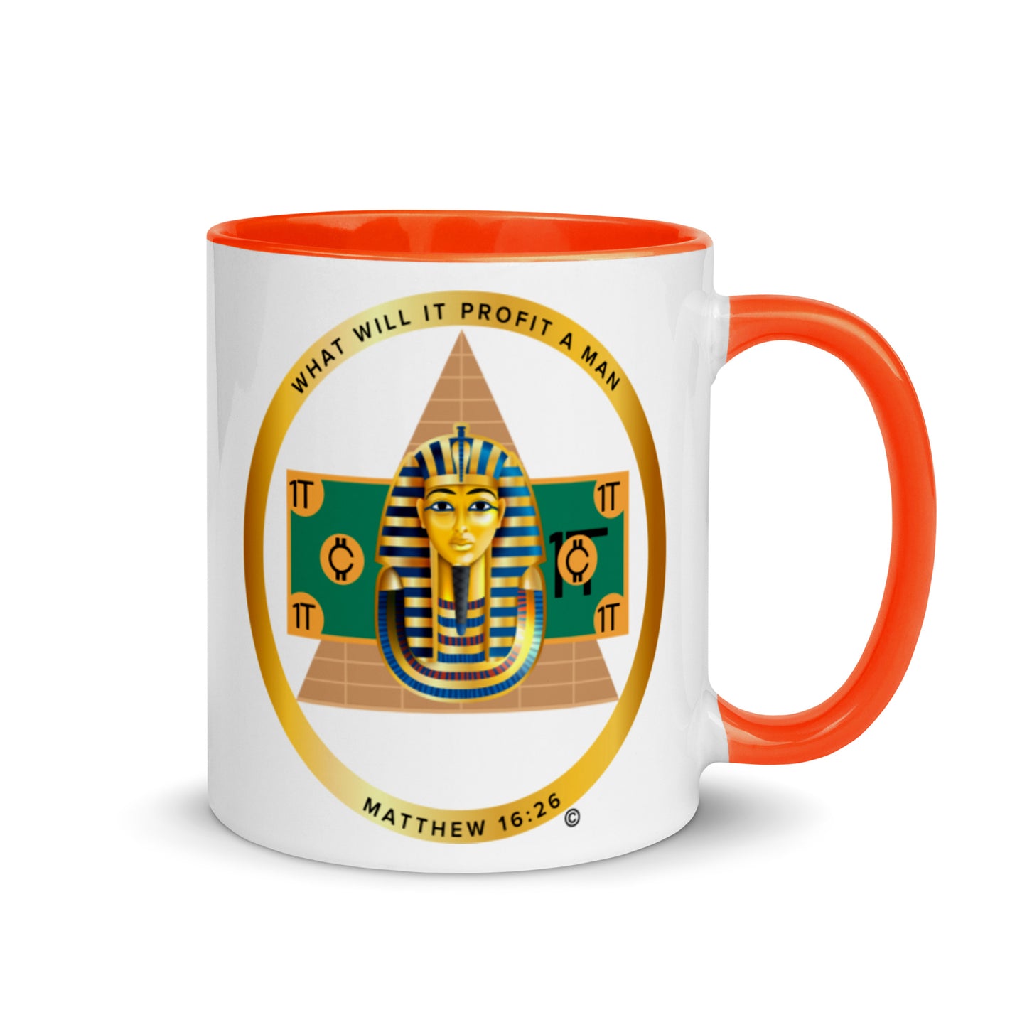 Matthew 16:26 Mug with Color Inside