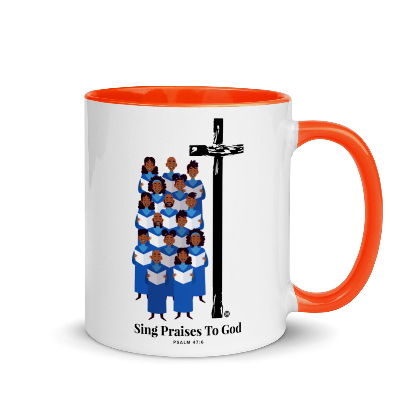 Sing Praises to God Mug with Color Inside
