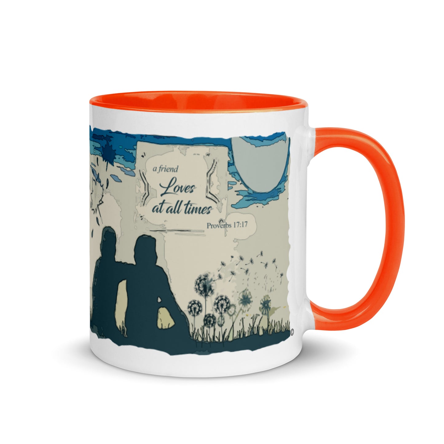 A Friend Loves at All Times Mug with Color Inside