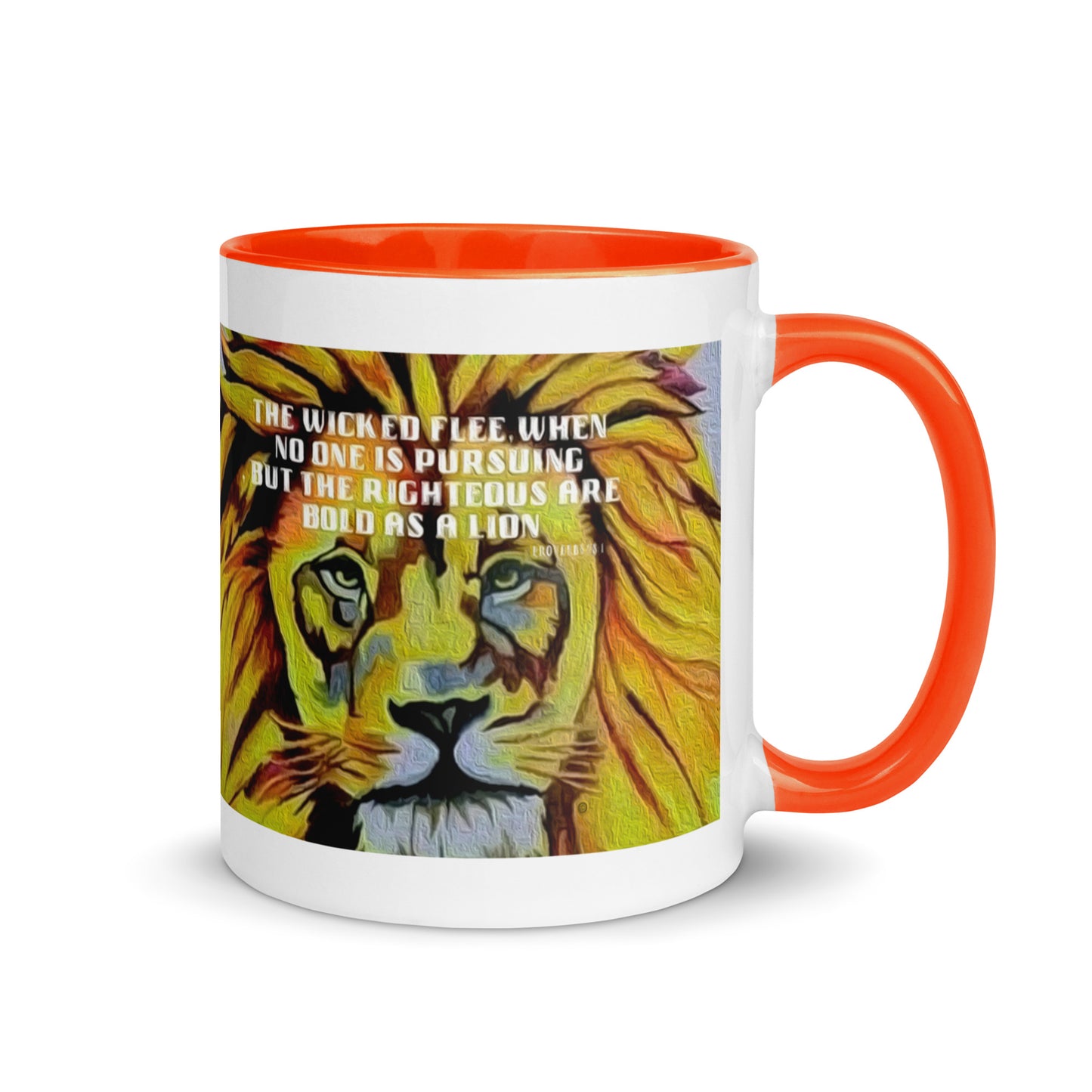 Bold as a Lion Mug with Color Inside