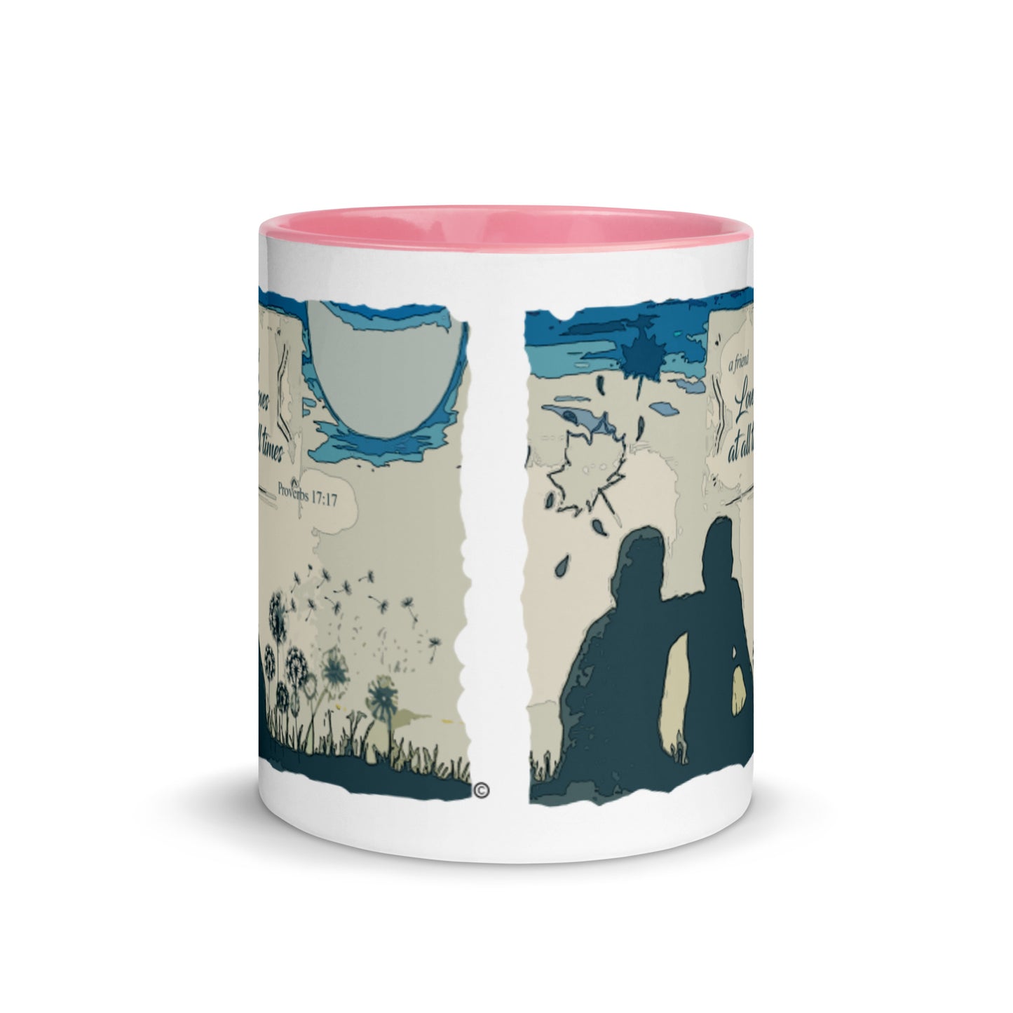 A Friend Loves at All Times Mug with Color Inside