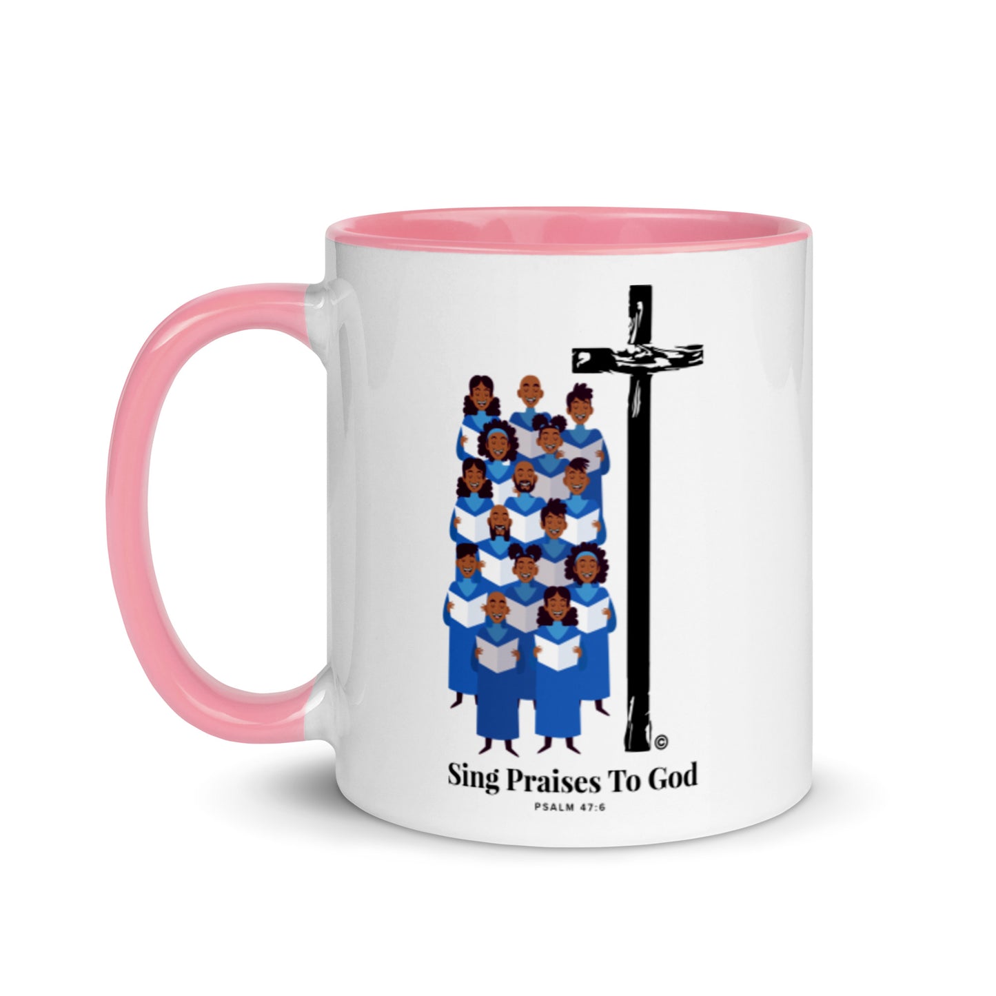 Sing Praises to God Mug with Color Inside
