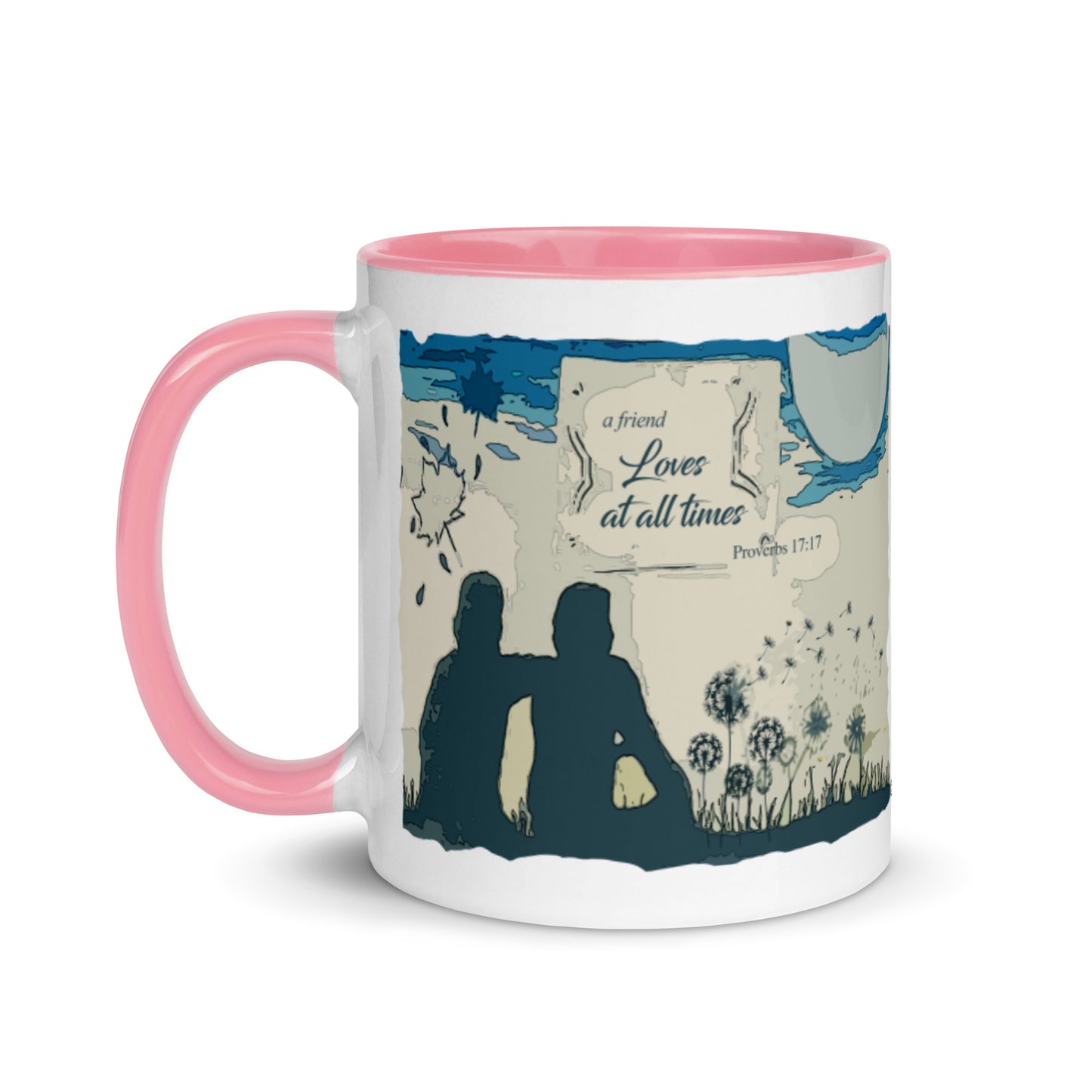 A Friend Loves at All Times Mug with Color Inside