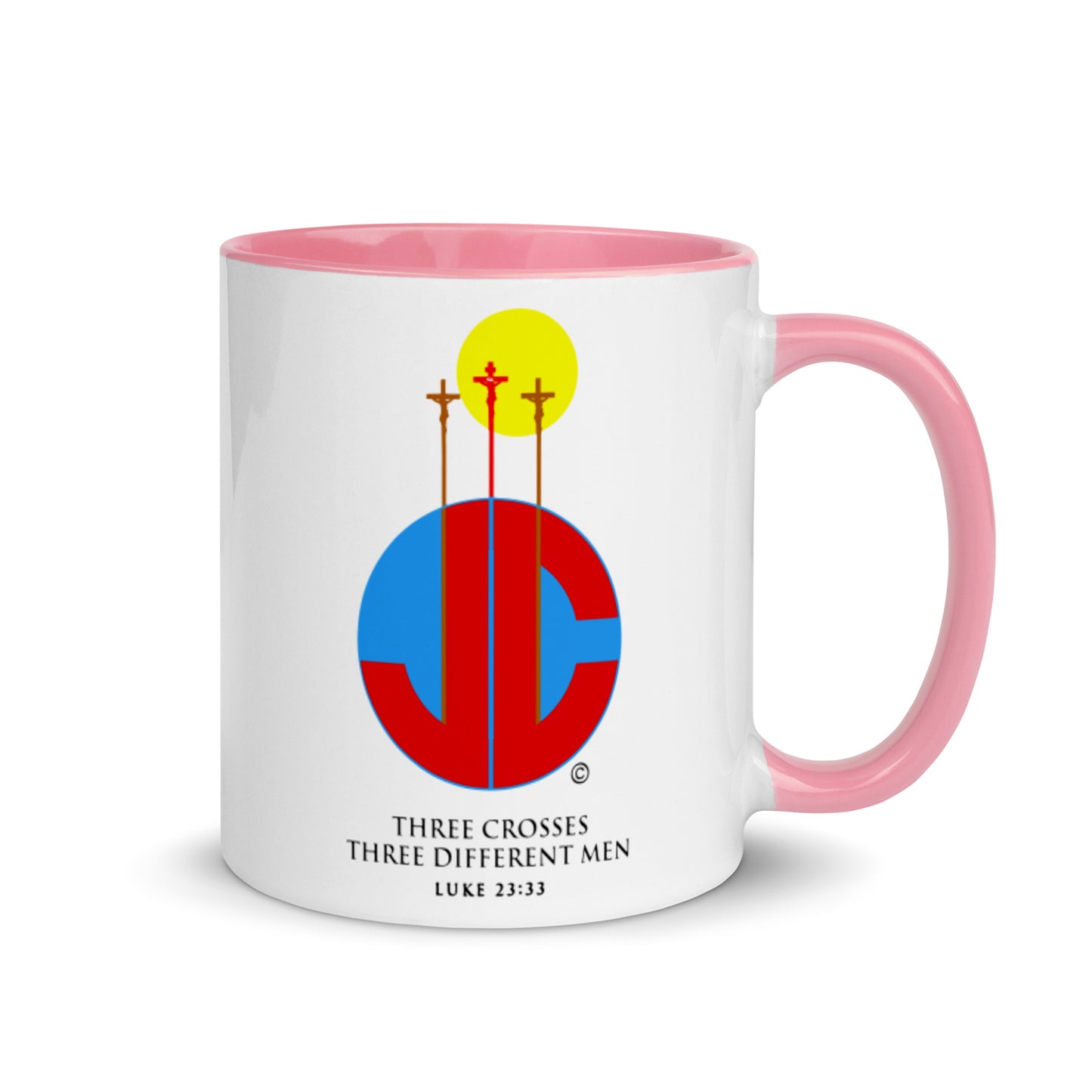 Three Crosses Mug with Color Inside