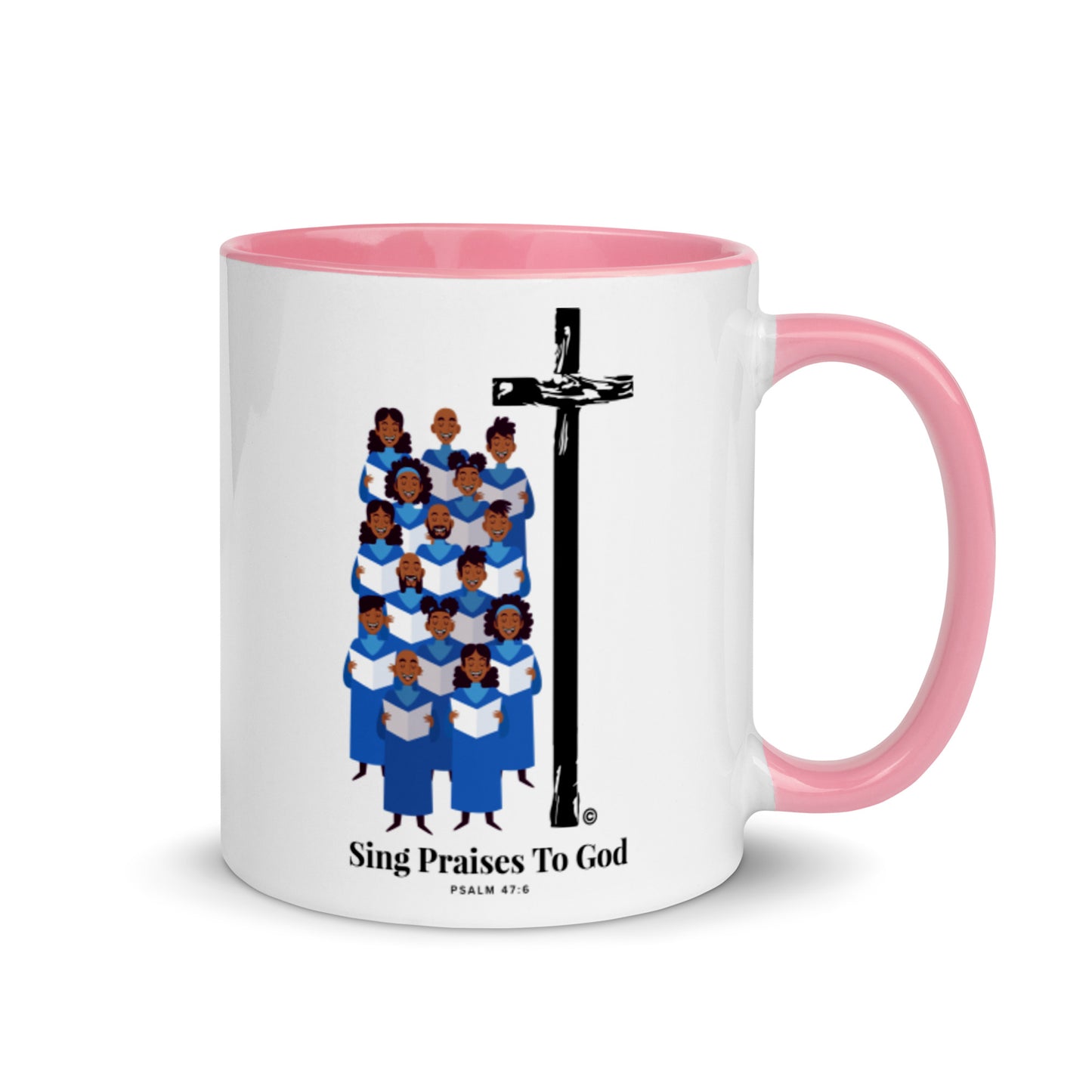 Sing Praises to God Mug with Color Inside